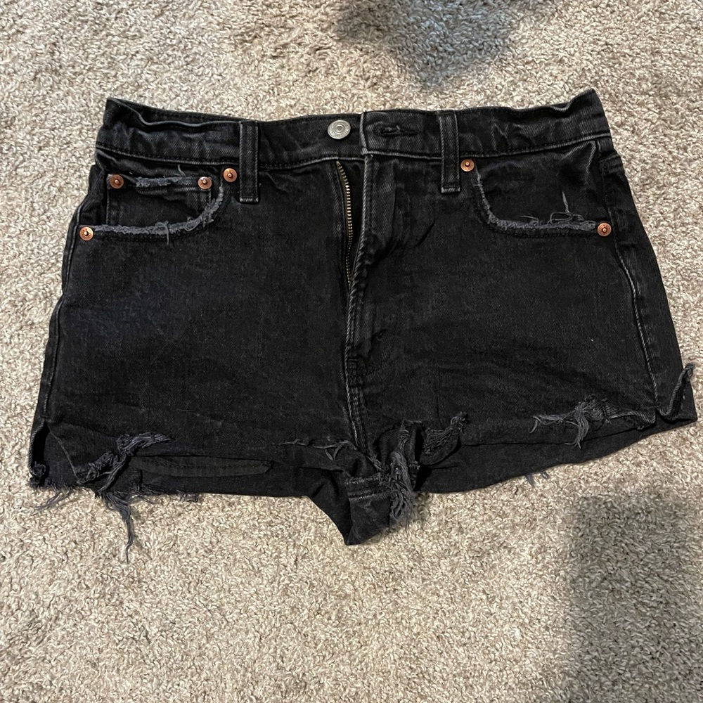 Abercrombie Women’s The Mom Short High Rise Denim Shorts